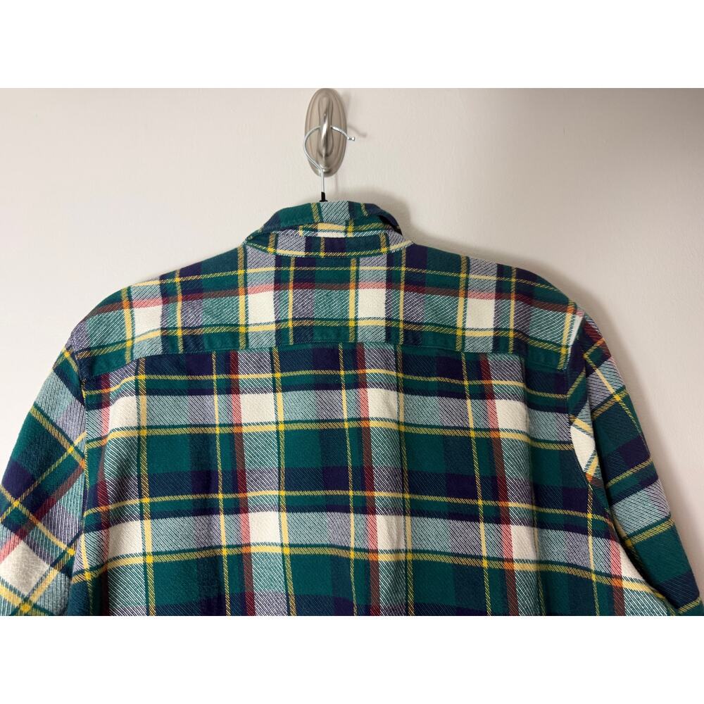 FRANK & EILEEN Shirt XL Eileen Relaxed Button Up Green Red Tartan Plaid Flannel - Picture 10 of 13